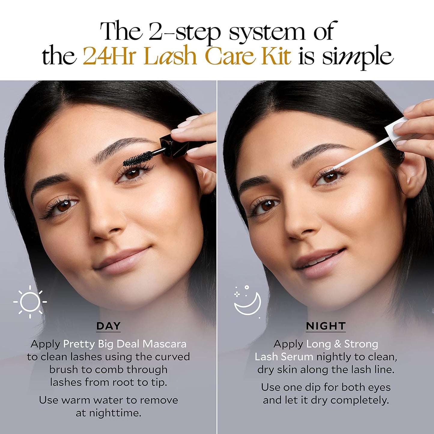 Lashes 24Hr Lash Care Kit, Includes Lash Serum & Pretty Big Deal Mascara for Fuller, Thicker, Longer Eyelashes