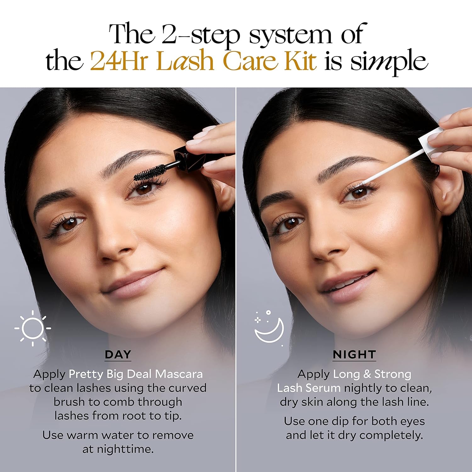 Lashes 24Hr Lash Care Kit, Includes Lash Serum & Pretty Big Deal Mascara for Fuller, Thicker, Longer Eyelashes