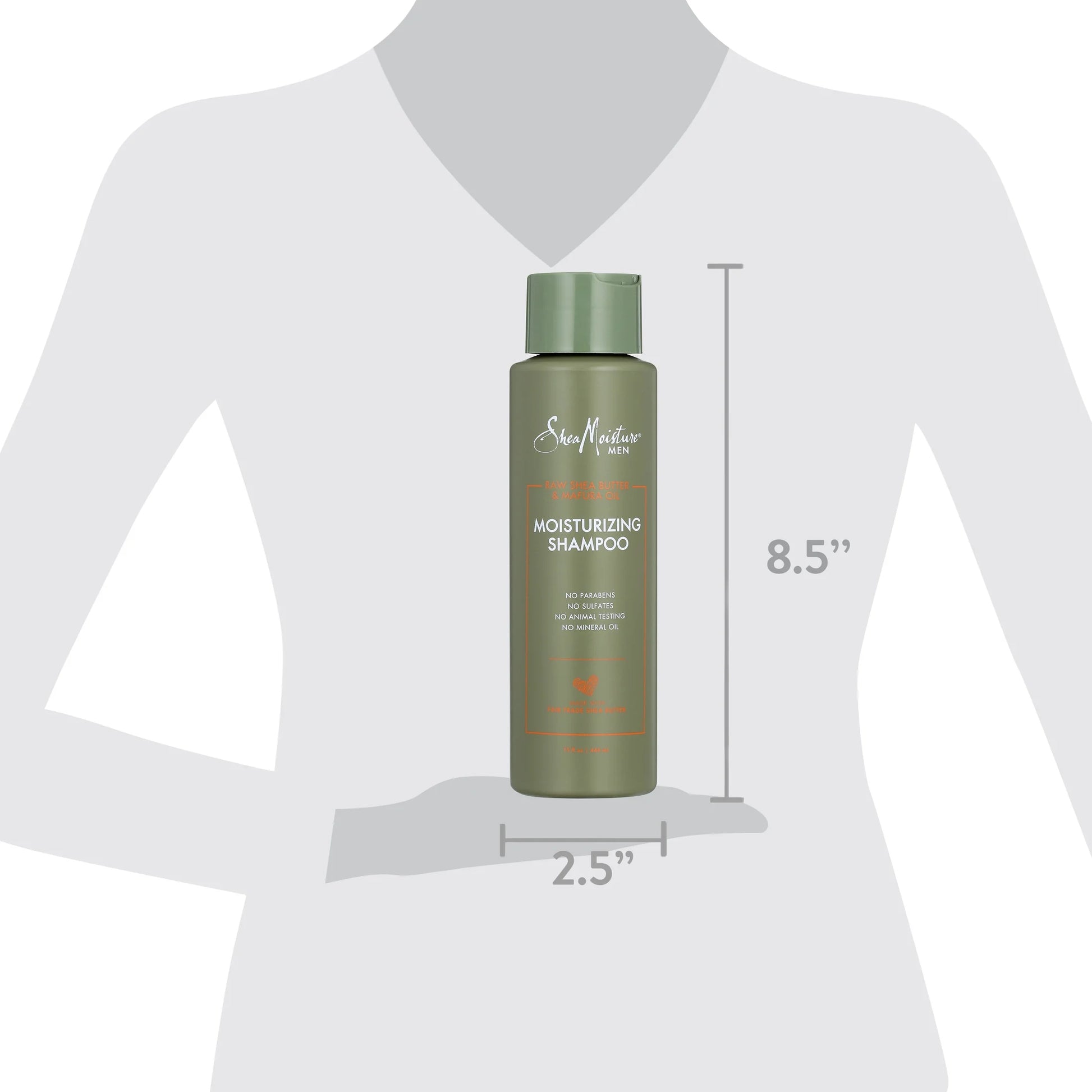 Moisturizing Shampoo Raw Shea Butter and Mafura Oil, 15 Oz