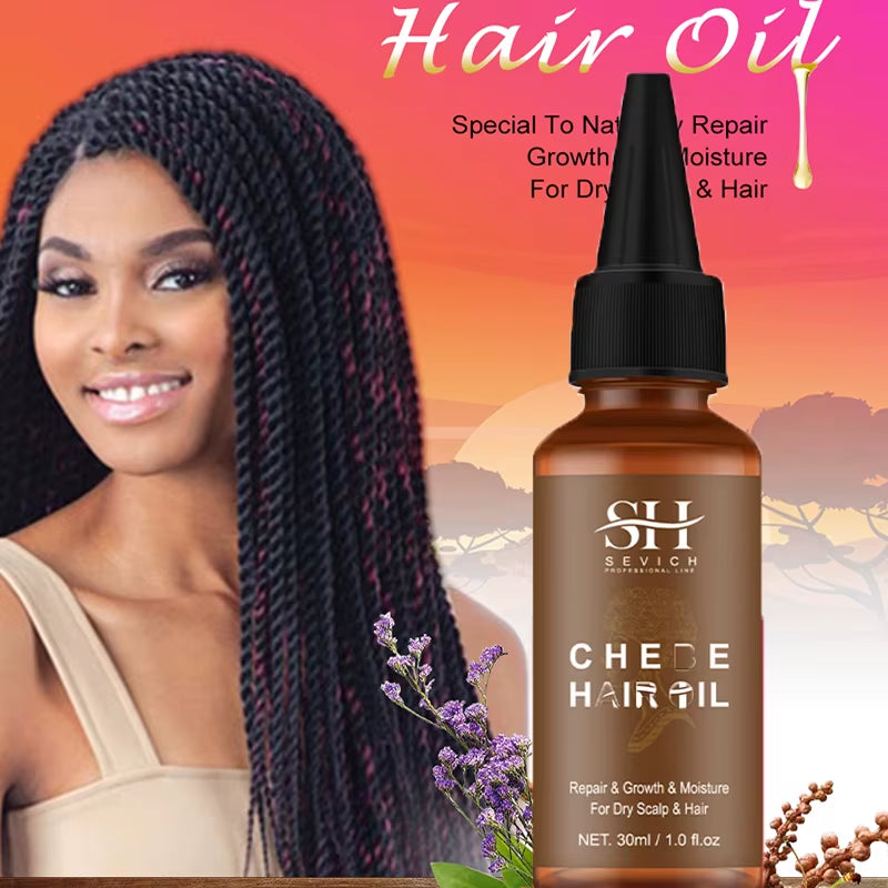 Crazy Fast Hair Growth Product 30Ml Africa Traction Alopecia Chebe Oil anti Hair Loss Treatment for Man Women Hair Care
