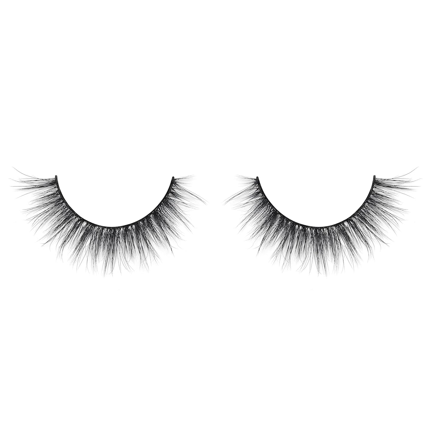Everyday Blushing Natural Lashes, Faux Mink Natural Eyelashes, False Eyelashes Everyday Use, Individual Lashes Reusable up to 20X, No Lash Glue Included (13Mm)