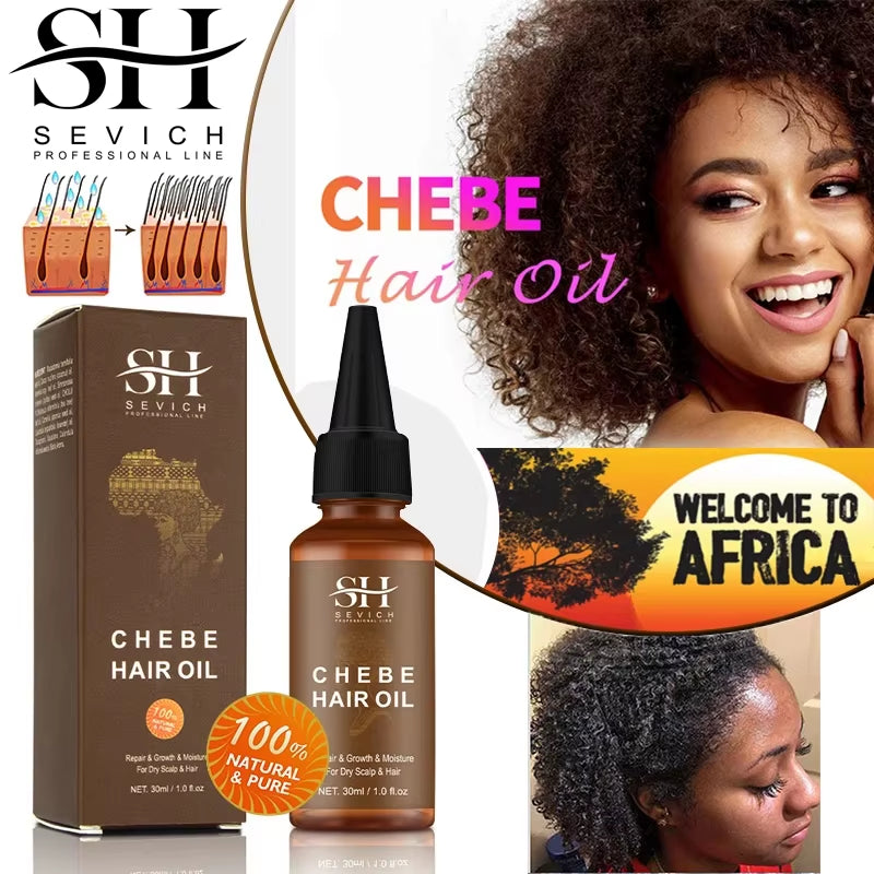 Crazy Fast Hair Growth Product 30Ml Africa Traction Alopecia Chebe Oil anti Hair Loss Treatment for Man Women Hair Care